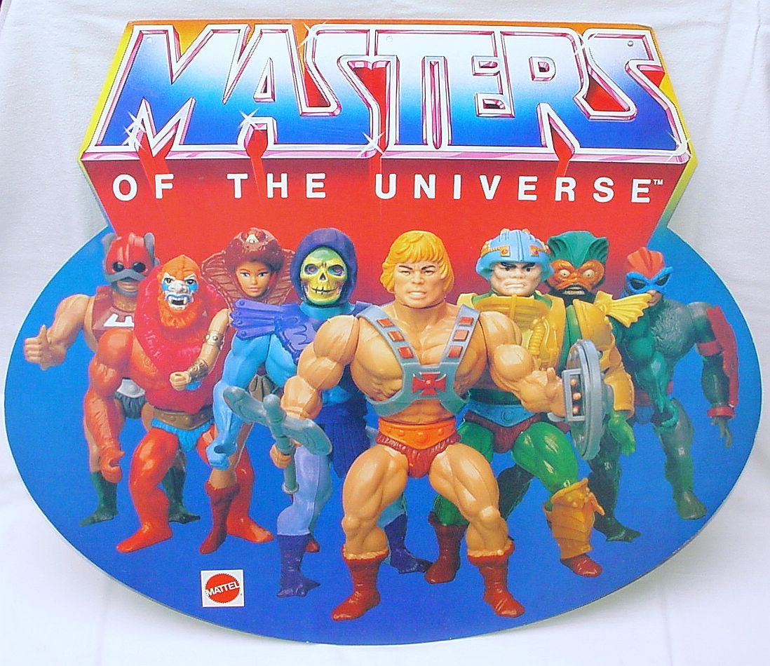Masters of the Universe vintage motu 1982 stands display set of 10 